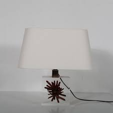 Modern teal aqua small table lamp w usb quick charging port, great for led bedside, desk, bedroom, and nightstand lamps or other table lights, buy 2 or more for 5% checkout discount. Pierre Giraudon Resin With Coral Table Lamp France 1970 124719