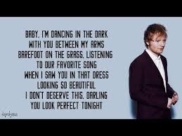 Dancing In The Dark With You Between My Arms Perfect Ed Sheeran Lyrics Youtube Ed Sheeran Lyrics Ed Sheeran Lyrics Perfect Ed Sheeran