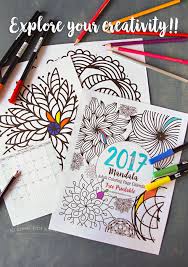 Best adult coloring books added nov. 2017 Mandala Adult Coloring Page Calendar Free Printable Kleinworth Co