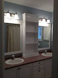 How To Make A Large Bathroom Mirror Look Designer Large Bathroom Mirrors Bathroom Mirror Redo Large Bathrooms
