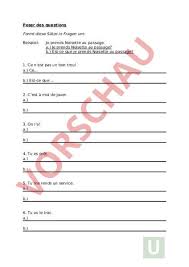 Si ce n'est pas bon, je veux le savoir. Arbeitsblatt Mille Feuilles 4 3 Poser Des Questions Franzosisch Grammatik