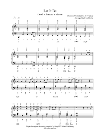 When i find myself in times of trouble mother mary comes to me speaking words of wisdom; Let It Be By The Beatles Piano Sheet Music Advanced Level Piano Sheet Music Free Beatles Sheet Music Piano Sheet Music