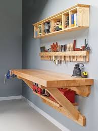 Transform A Few Feet Of Wall Space Into A Workshop With These Three Simple Projects Woodworking Diy Garage Storage Carpentry Projects