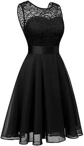 Amazon Com Berylove Women S Short Floral Lace Bridesmaid Dress A Line Swing Party Dressblp7005blacks Clothi Pretty Prom Dresses Short Dresses Fashion Dresses