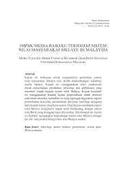 Kita mempunyai lebih kawalan terhadap 'sovereignty'dan ekonomi di malaysia. Pdf Impak Media Baharu Terhadap Sistem Nilai Masyarakat Melayu Di Malaysia