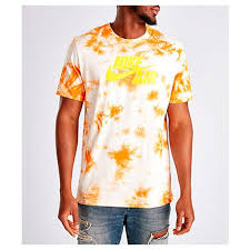 Black And Orange Tie Dye Sweatpants Nike Men S Air Tie Dye T Shirt In Orange Size X Large 100 Cotton Modesens Tie Dye T Shirts Dye T Shirt Nike Men