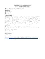Ketika kalian merupakan seorang pekerja perusahaan tertentu atau dalam bidang kelembagaan, maka pastinya kalian perlu contoh membuat surat resmi sebagai referensi. Contoh Surat Pemutusan Kontrak Kerja Karyawan Kumpulan Contoh Surat