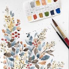 Shop synthetic sable brushes, synthetic squirrel brushes, and more. Illustration Art Nature Plants Flowers Art Drawings Sketches Simple Watercolor Art Doodle Art