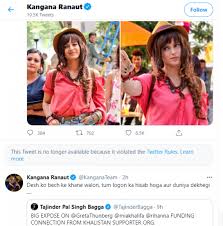 Viimeisimmät twiitit käyttäjältä shanti queen (@shantiqueen3). Twitter Cites Rulebook Deletes Some Posts Of Kangana Ranaut For Violation Details Ibtimes India