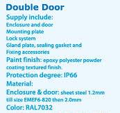 Double door enclosure outdoor electric meter box ...