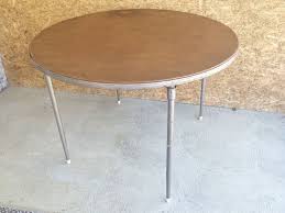 Card Table Vintage Mid Century Samsonite Round Vinyl Top Metal Folding Card Table Round Card Table Mid Century Folding Card Ta Table Table Cards Vintage