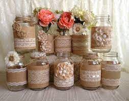 25 Rustic Baby Shower Ideas Rustic Should Be Gorgeous Mason Jar Vases Wedding Mason Jar Vases Burlap Mason Jars