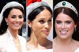 Princess eugenie, meghan markle and kate middleton each had weddings fit for a royal, so it only makes sense that their nuptials are equally as hefty. Price Of Royal Wedding Tiaras Worn By Meghan Kate And Eugenie Revealed Mirror Online