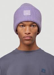Studio knit is your joyful knitting home! Acne Studios Unisex Pansy N Face Knit Hat In Purple Ln Cc