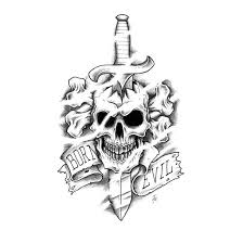 38 evil skull tattoos ranked in order of popularity and relevancy. Born Evil Dagger Skull Tattoo Design