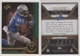 Check spelling or type a new query. 2015 Topps Triple Threads Emerald 199 Calvin Johnson 1 Ebay