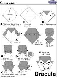 Dracula Origami Halloween Halloween Origami Origami Instructions Origami Tutorial