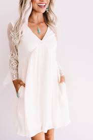 Vintage Vibes Lace Babydoll Dress In Ivory Impressions Online Boutique
