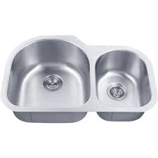 Order now for free shipping! Kraus Kbu26 32 Inch Undermount 60 40 Double Bowl 16 Gauge Stainless Steel Kitchen Sink