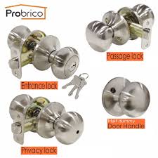 Zinc alloy wooden hotel bedroom door lock pick set item no. Keyless Lock Probrico Passage Door Lock Set Stainless Steel Interior Door Knob For Bedroom Round Brushed