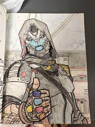 Destiny 2 ace of spades. Just Bought The Destiny Coloring Book Immediately Flipped To This Page And Gave Cayde A Little Something Extra To Fight Off The Barons Destiny2