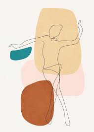 Summer Dance I Mini Art Print By City Art Without Stand 3 X 4 Abstract Line Art Mini Art Line Art Drawings