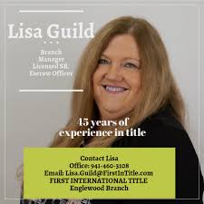 Lisa Guild is our Office Manager and Senior Escrow Agent for the Englewood office. Licensed with 45 years of experience in Real Estate Title. The knowledge and experience that Lisa brings to the ...