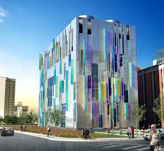 Ross Barney Architects Wrap Ohio State University S Ten Story Plant With A High Polish Finish Hotel Facade Facade Design Facade