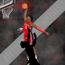 Follow For Cartoon On Instagram Art For Anthony Edwards A Straight Killa In 2020 Anthony Edwards Nba Pictures Nba Basketball Art