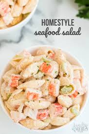 A typical kani salad includes imitation crab sticks, iceberg lettuce, cucumber, carrot, and japanese mayo. Homestyle Seafood Pasta Salad Family Fresh Meals
