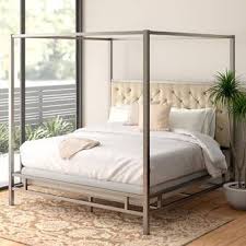 cosmoliving by cosmopolitan celeste metal canopy bed reviews wayfair bed steel bed design metal canopy bed