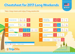 (celebration of prophet muhammad's birthday)). 9 Long Weekends In Malaysia In 2017