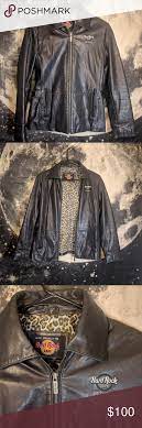 Vintage Leather Jacket Hard Rock Cafe Detroit Vintage Leather Jacket Leather Jacket Cafe Jacket