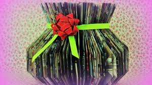 Paper Folding Vase Book Magazine Folding Fast Easy Tutorial Diy Book Folding Book Sculpture Paper Folding