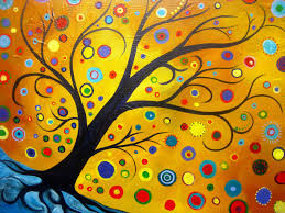 Tree Painting With A Twist A New Tutorial For Hart Party By Cinnamon Cooney This Great Funky Abstract Tree Will Be A Ton O Tree Art Tree Painting Art Painting