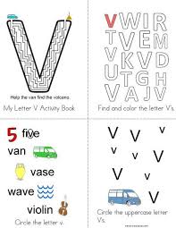 Letter V Activity Book From Twistynoodle Com Book Activities Letter V Lettering