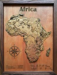 I Made A 3d Wood Topographic Map Of Africa Wall Art Http Imgur Com Gallery Nccdm Wood Map Wooden Map Wood World Map