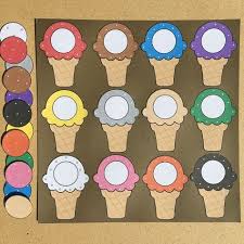 Ice Cream Cone Color Match For Preschool And Kindergarten Preschool Color Activities Shapes Preschool Color Activities