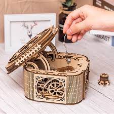 Carved wood trinket puzzle box. Buy Mechanical Models 3d Wooden Puzzle Mechanical Treasure Box Diy Wooden Jewelry Box Christmas Bir At Affordable Prices Free Shipping Real Reviews With Photos Joom