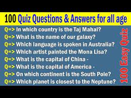 Have fun making trivia questions about swimming and swimmers. Poravnanje Stadium Staviti Van Zakona Top 10 Easy Quiz Questions Yogalandodaka Com