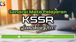 Tarikh dan semakan keputusan upsr 2017. Senarai Mata Pelajaran Kssr Semakan 2017