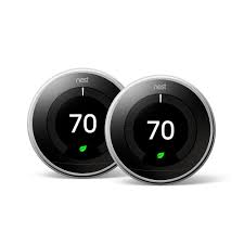 Google Nest Learning Thermostat 3rd Gen In Polished Steel 2 Pack Home Depot Exclusive Vb2d3ps2018 The Home Depot In 2020 Nest Learning Thermostat Nest Learning Thermostat