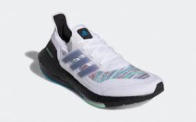 The molded heel support and midfoot cage are similarly finished in white, as are the laces and boost midsole. Adidas Ultra Boost 2021 Multi Color Releasing Soon Sneakers Cartel