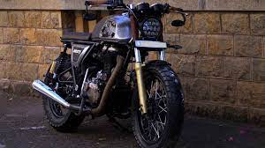 Cafe racing was a popular culture that evolved during the 1960's that involved motorcycle enthusiasts riding from one cafe to another in their customised stripped down motorcycles. This Modified Royal Enfield Continental Gt Is A True Brute