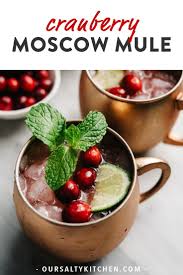 Cranberry Moscow Mule Recipe Cocktail Recipes Easy Winter Cocktails Recipes Easy Winter Cocktails