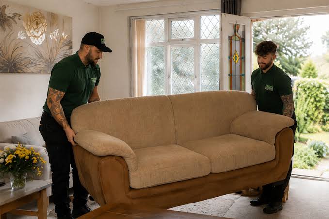TFP team collecting an old sofa for TFP Furniture Exchange in Mauritius