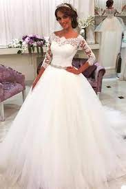 Buy cheap wedding dresses online at shopluu.com today! White Wedding Dresses Wedidng Dresses With Sleeves Lace Tulle Wedding Gowns Modest Bridal Gowns A Line Bridal Gowns Special Occasion Dress Online Store Powered By Storenvy