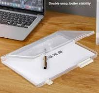 Transparent A4 File storage box Project Case, Plastic Storage Box For 8.5"  x 11" Letter A4 Paper, Documents Paper Protector, Stationery Storage ...