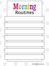 Free Morning Routine Chart For Children