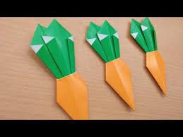Mudah Dan Cepat Membuat Wortel Dari Kertas Origami Youtube